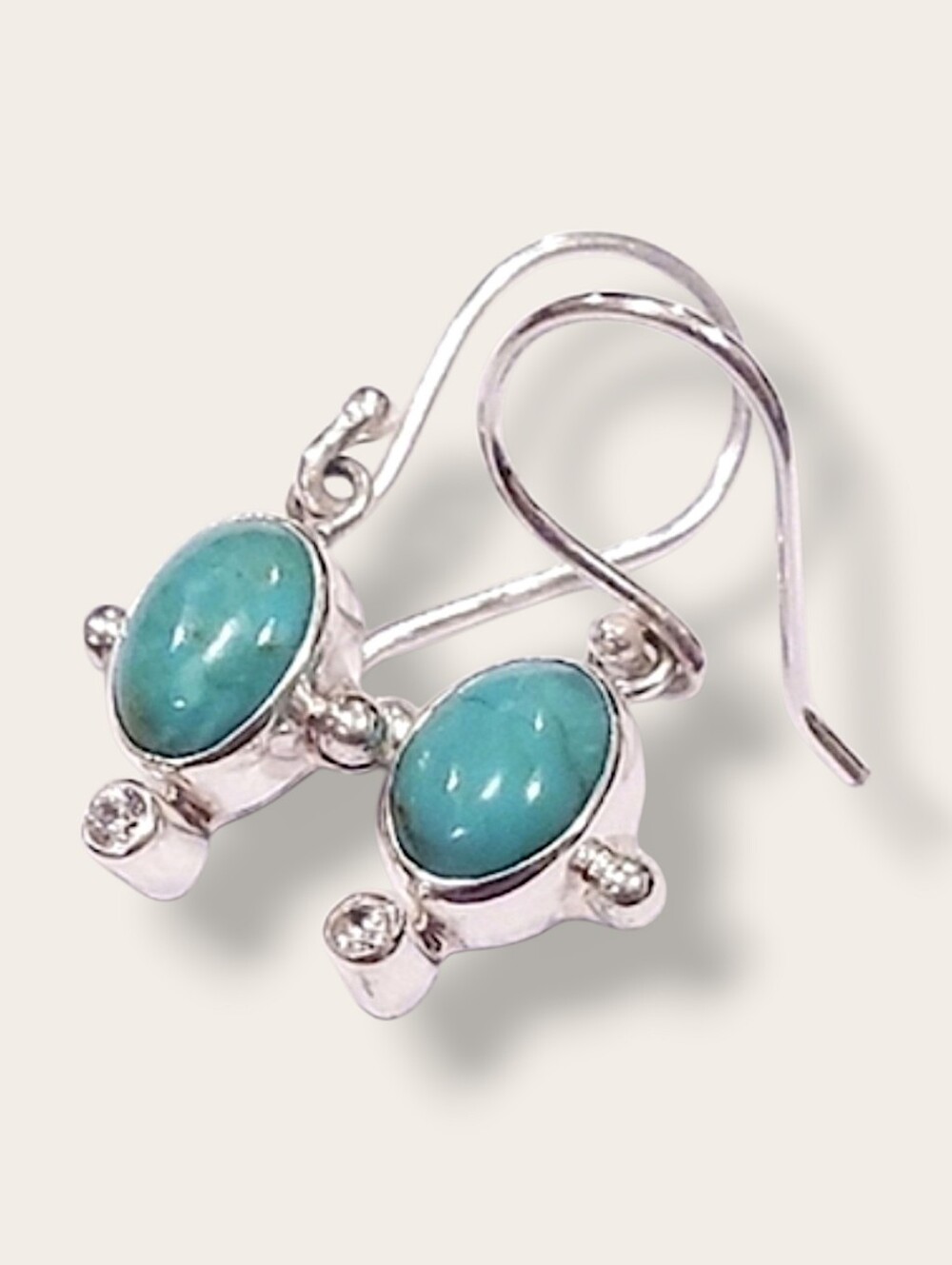Turquoise Dangle Earrings .925 Sterling Silver NWOT